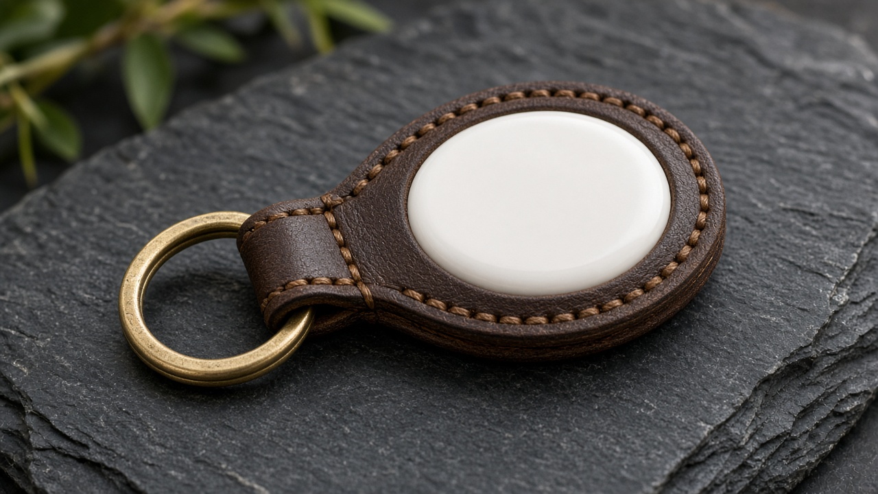 Leather Tracker Tag Holder